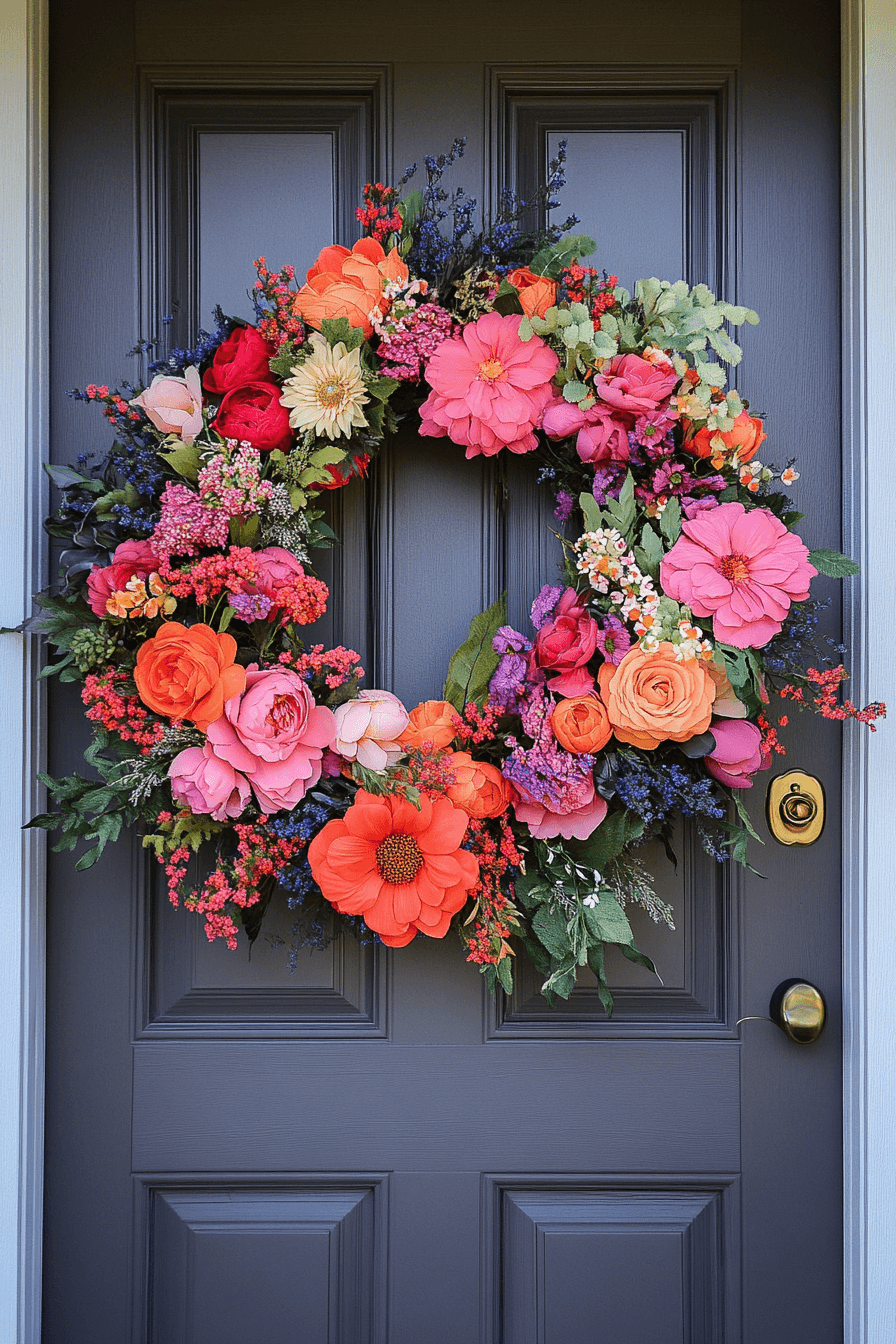 Neon Color Burst Easter Wreath