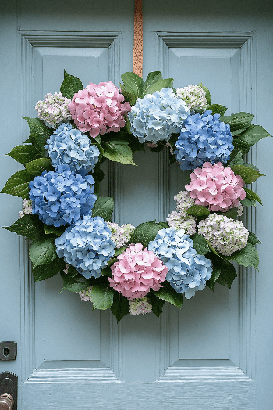 Hydrangea Full Bloom Easter Wreath