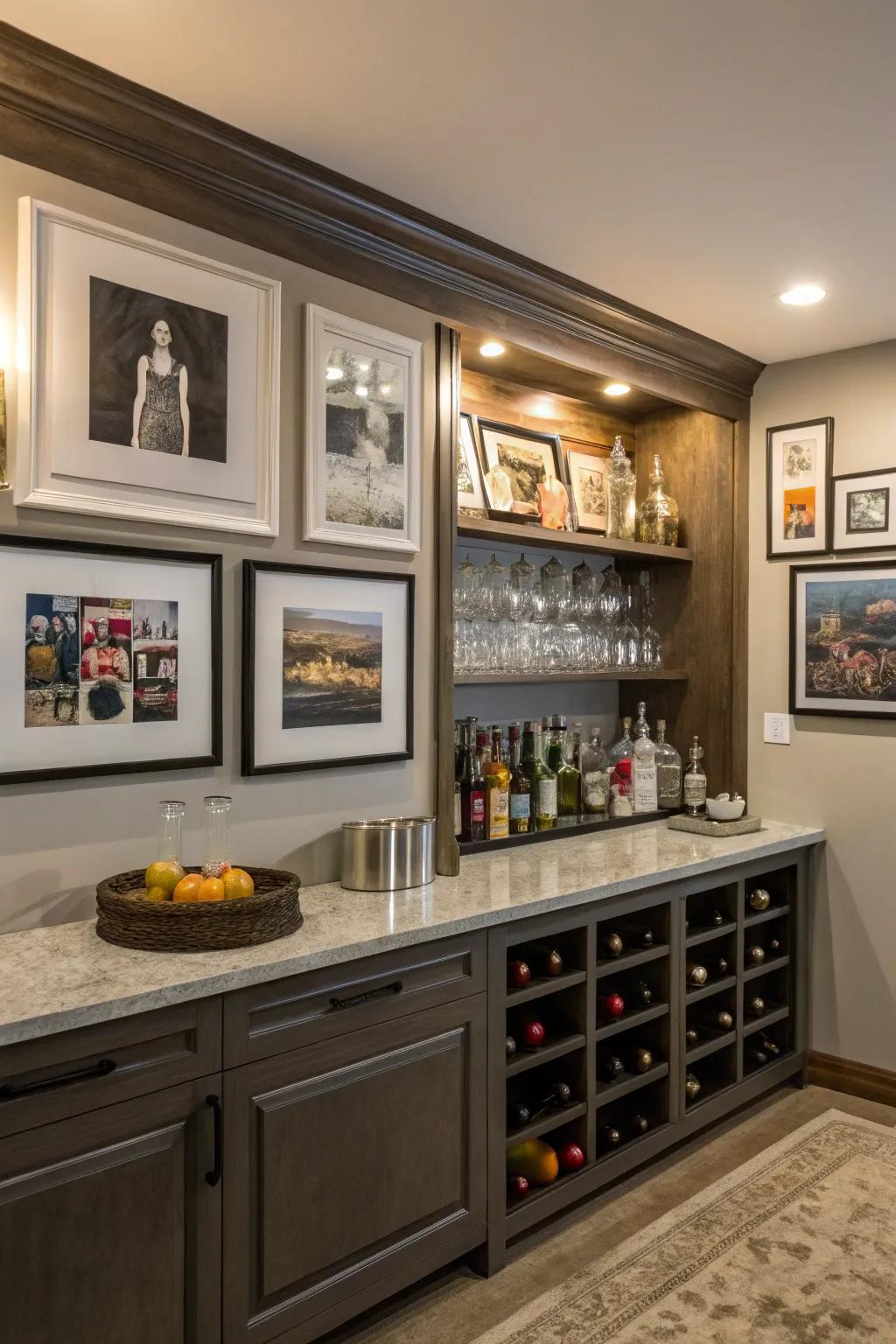 Add personality with a gallery wall.