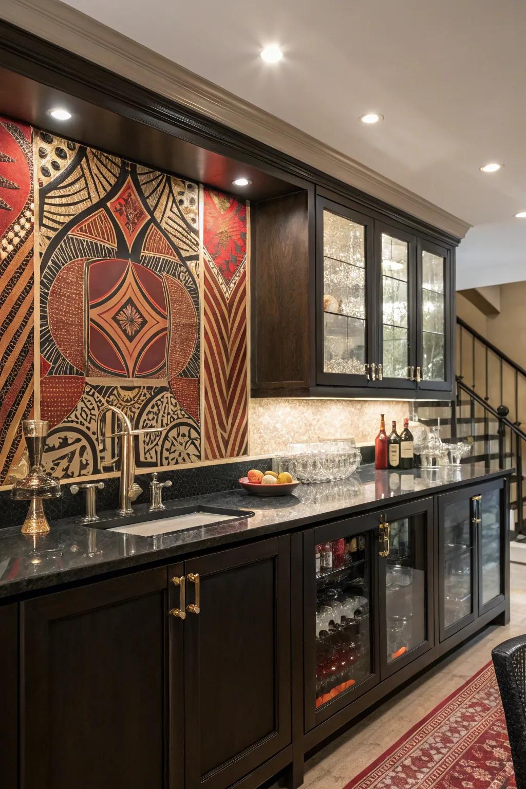 Create a focal point with a statement wall.