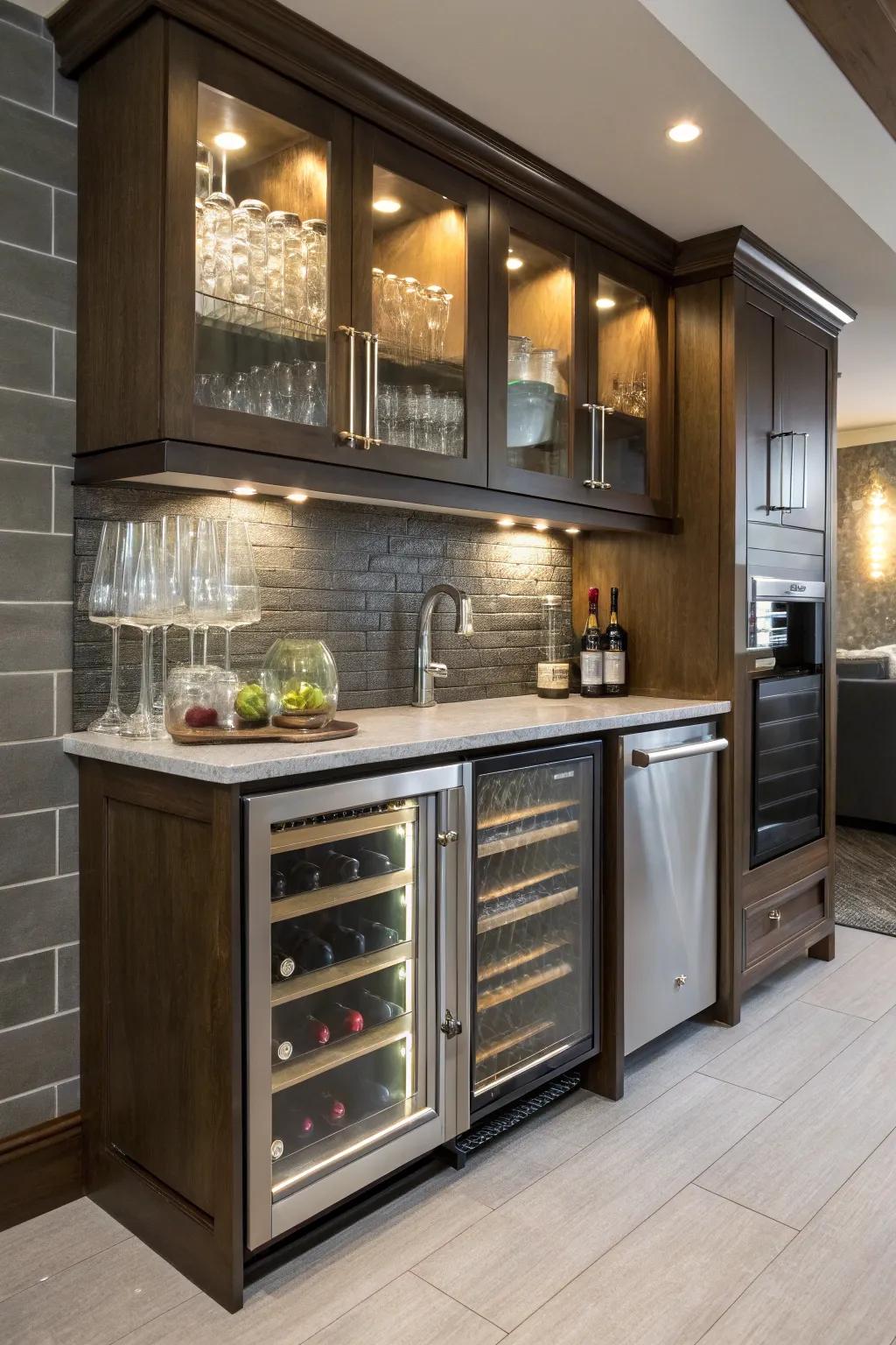 Keep beverages chilled with compact refrigerators.