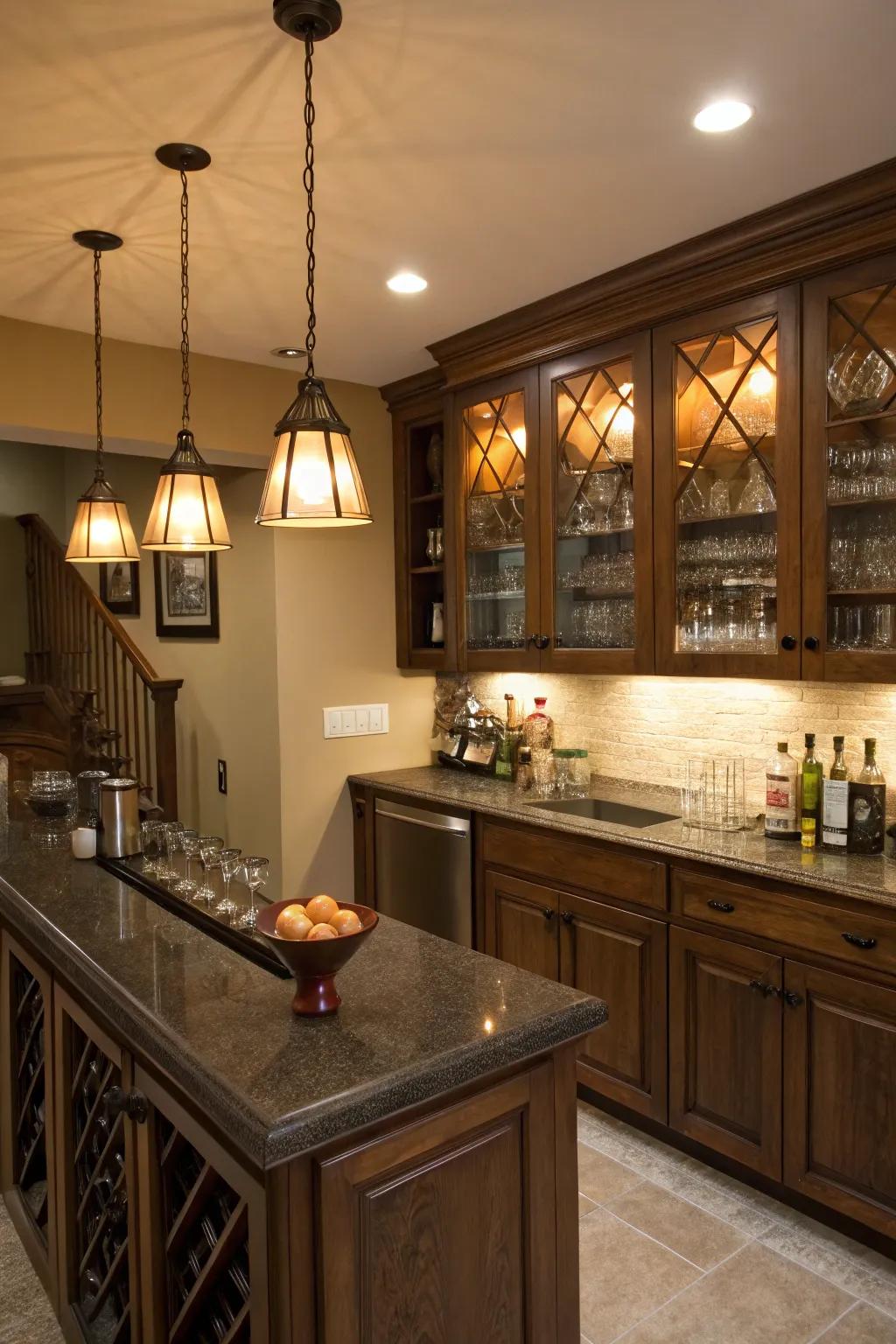 Create mood with strategic lighting.