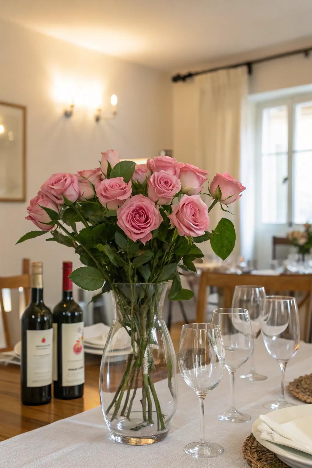 Delicate floral arrangements adding sophistication.