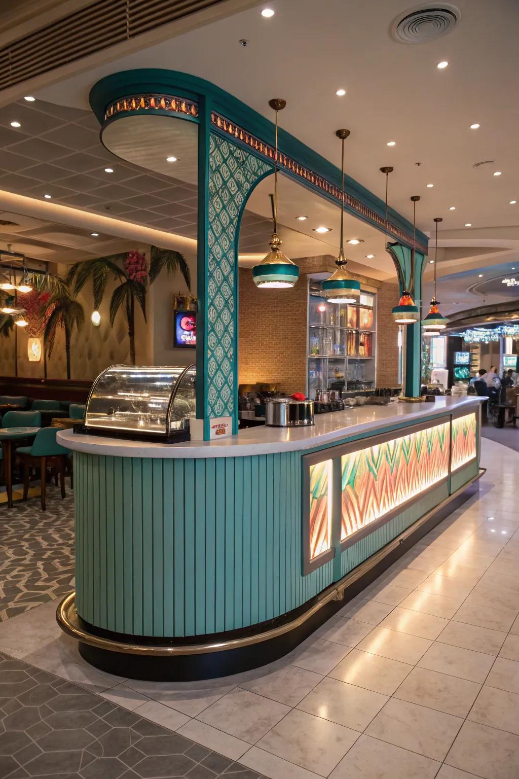 Custom reception stations reflect your restaurant's unique identity.