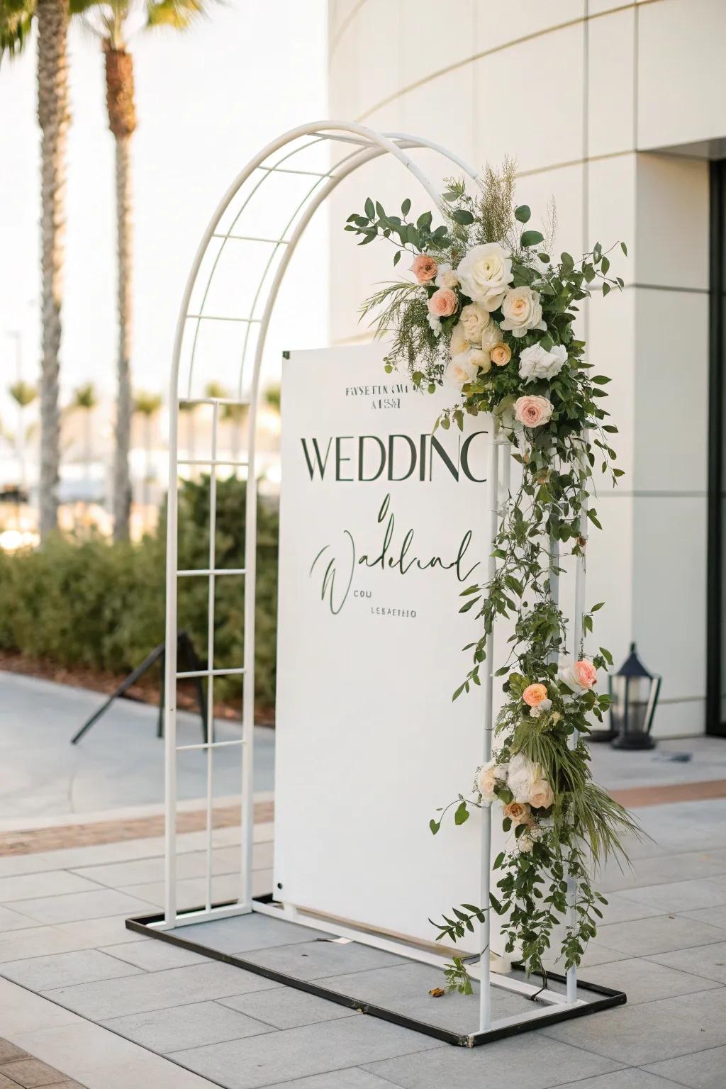 Arched plaques offering a sleek and modern look.