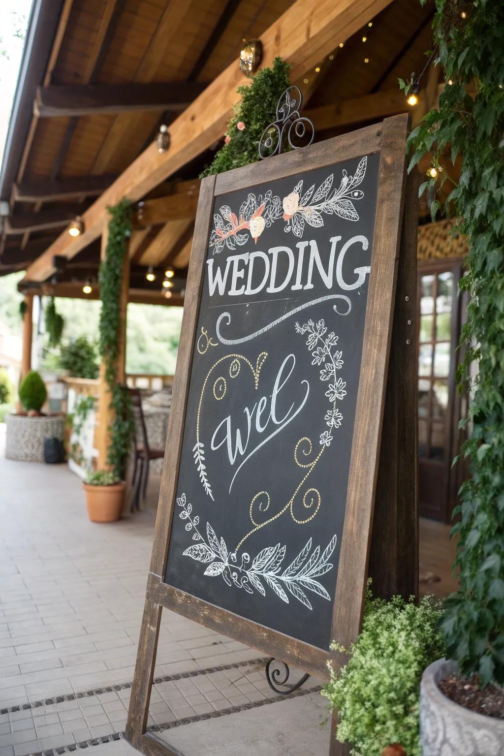 Chalkboard signs offering flexible and creative options.
