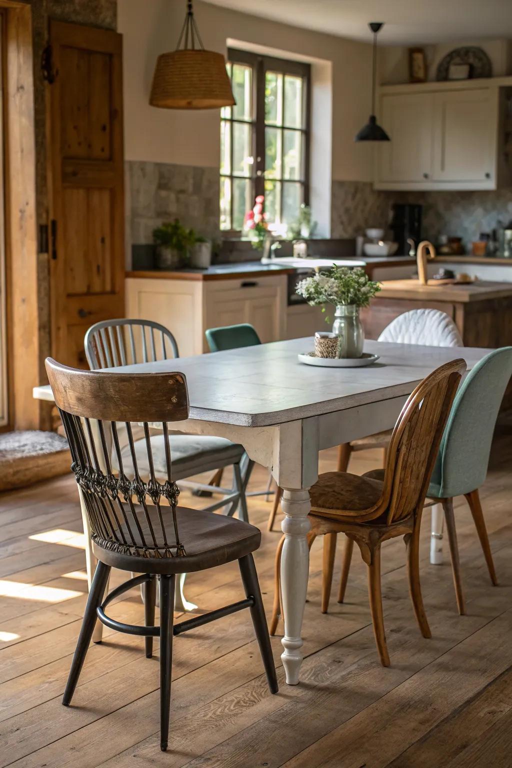 Mixing different styles adds unexpected charm.