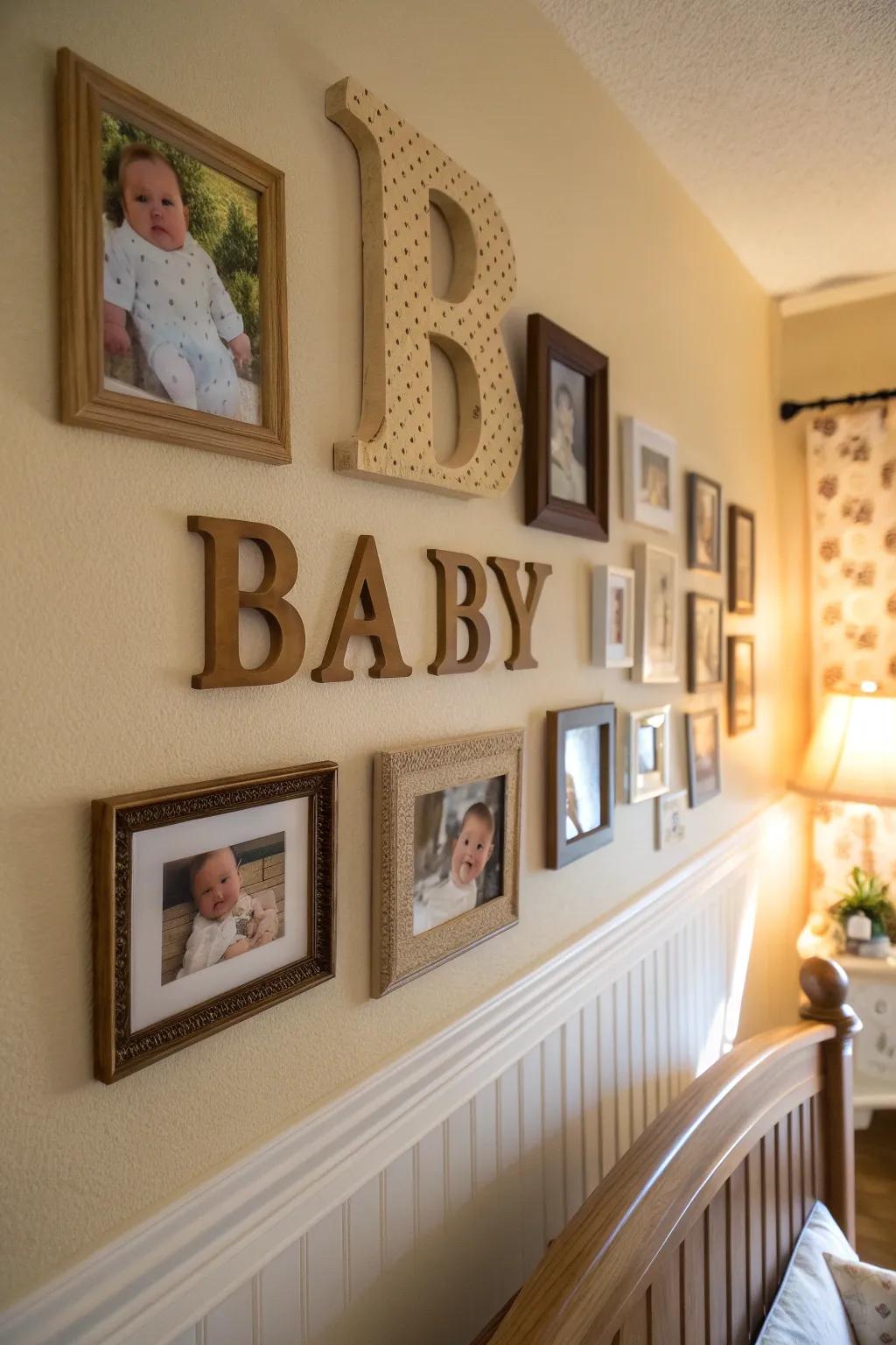 Customize the nursery with your baby's name for a special touch.