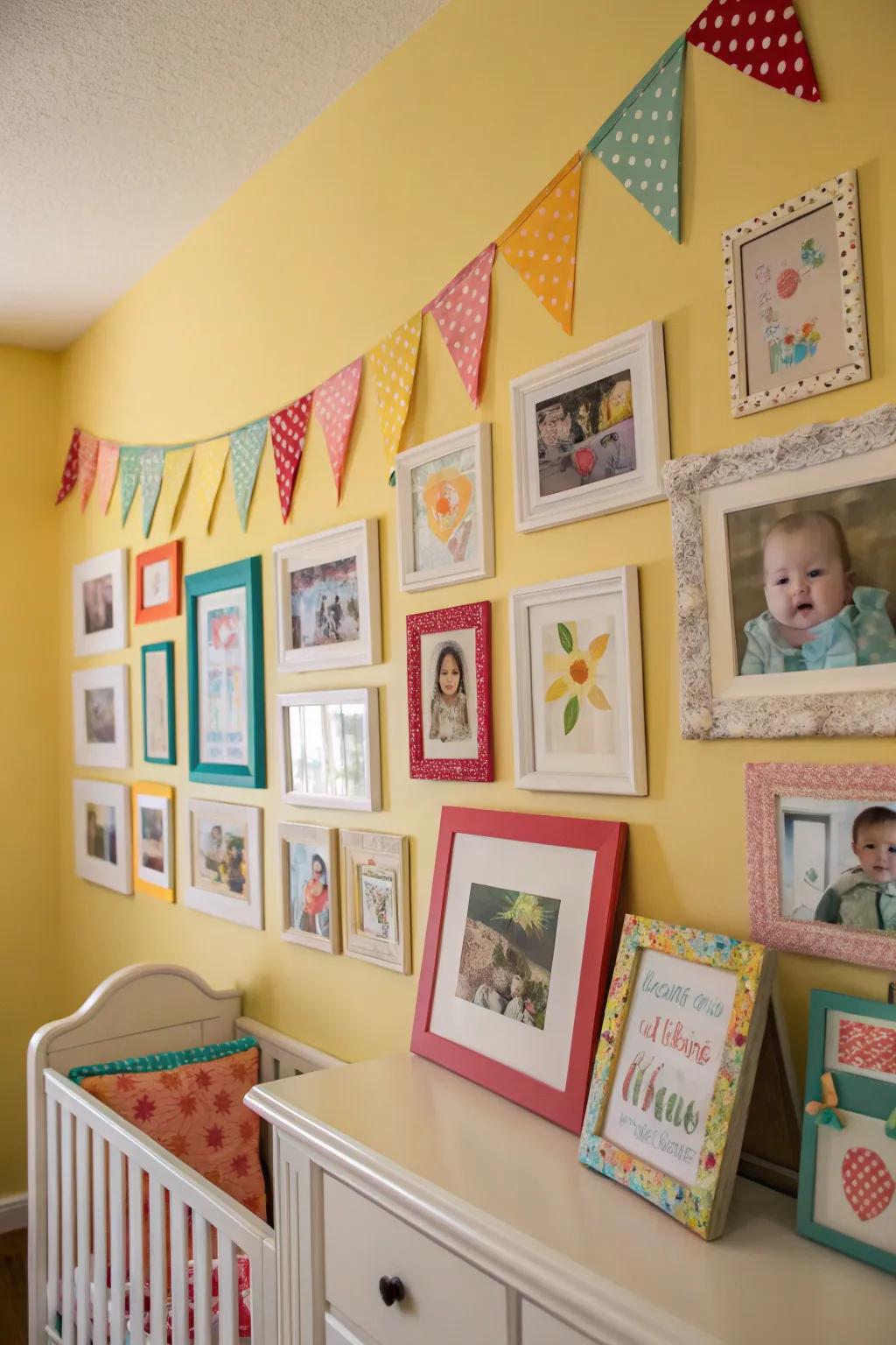 Combining different media creates a rich, engaging display.