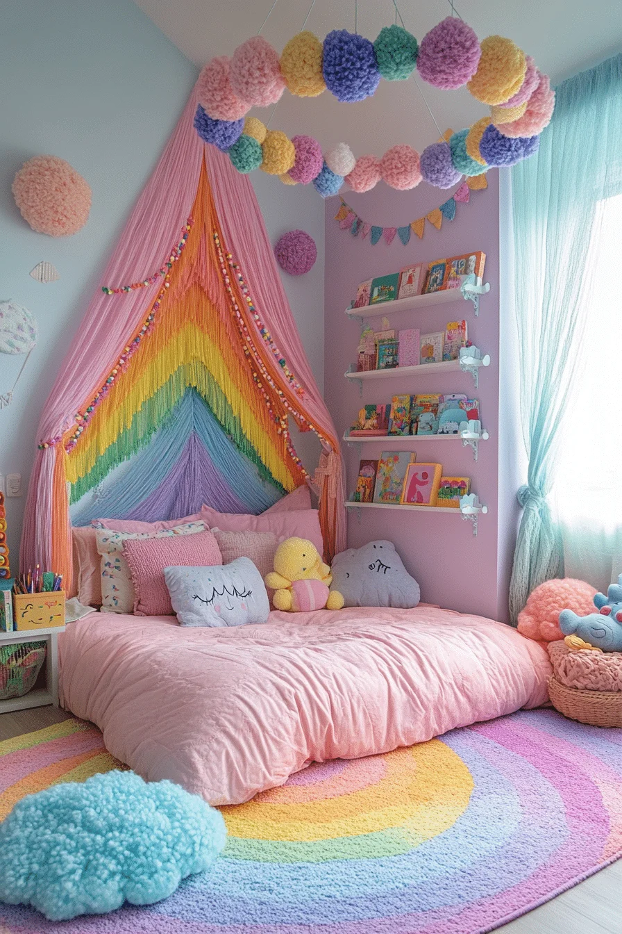 Rainbow Boho Bedroom