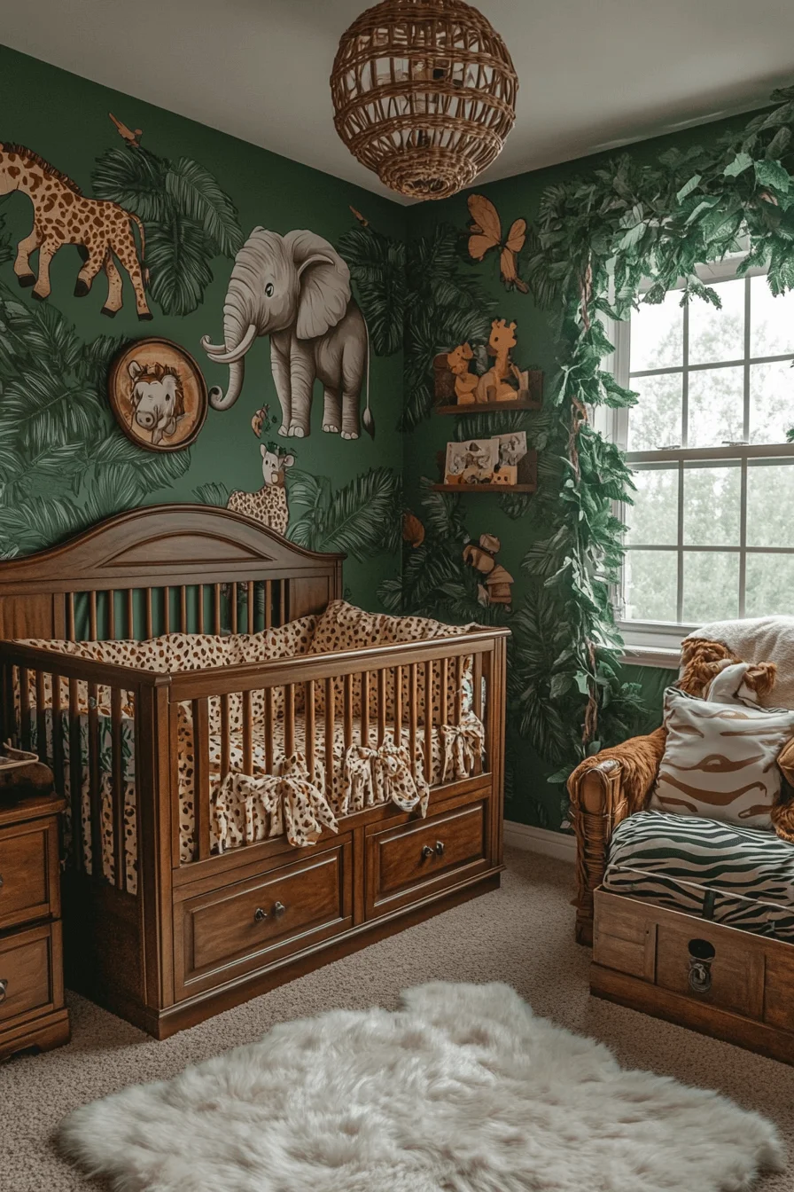 Jungle themed nursery