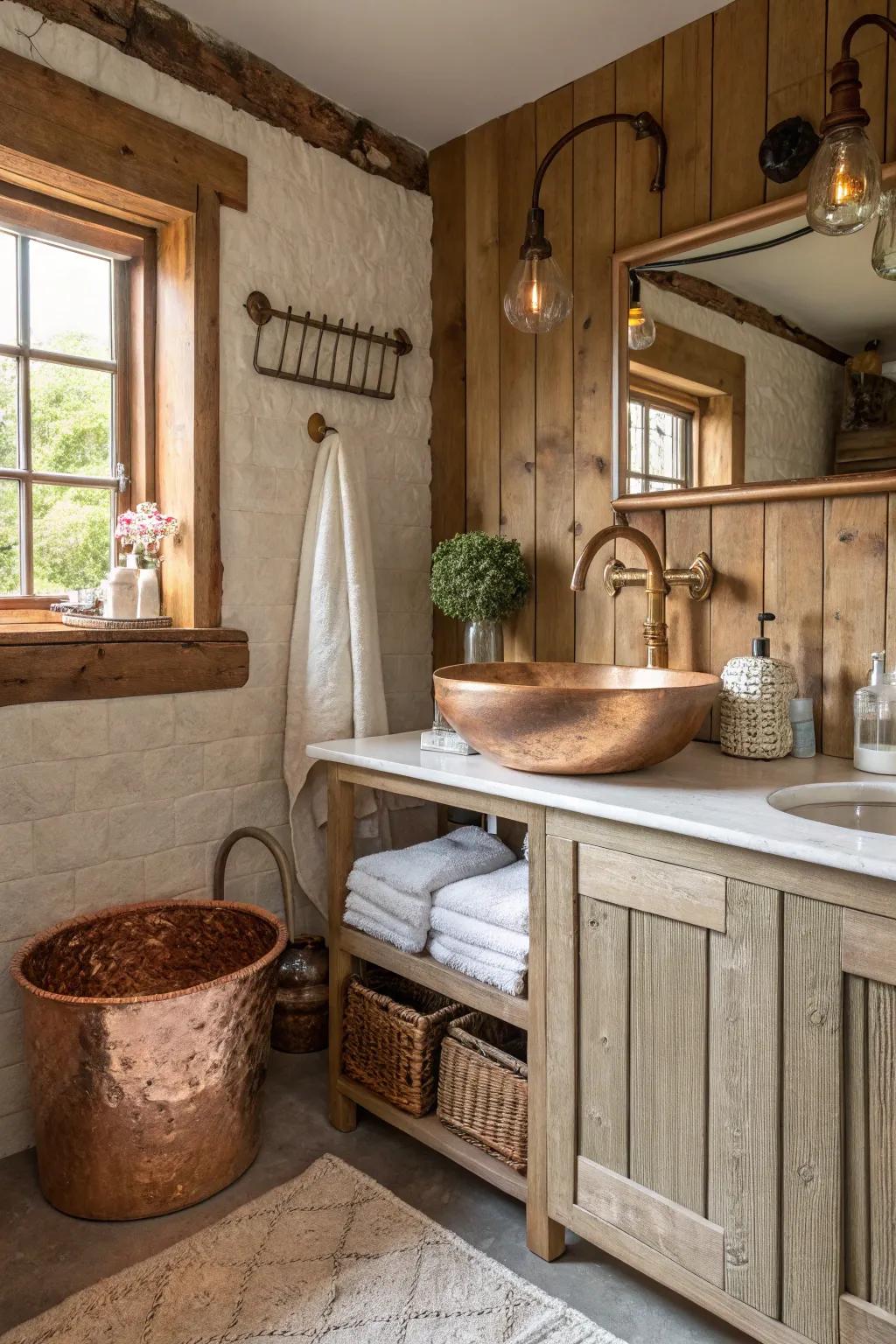 Combine textures for a dynamic look.