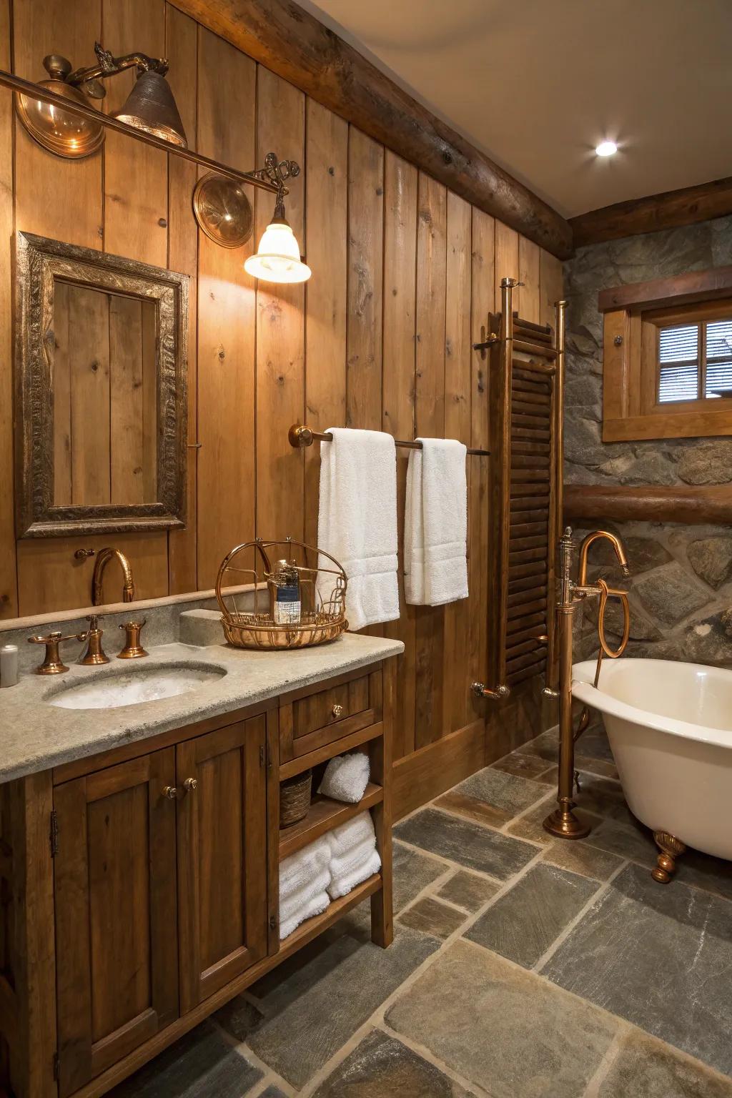 Add vintage charm with classic copper fittings.