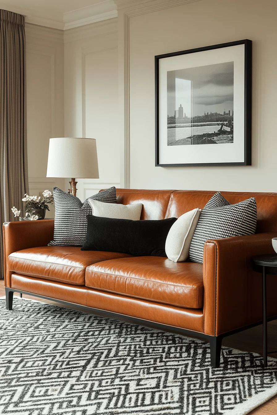 Minimalist Furniture and Neutral Decor in Living Room