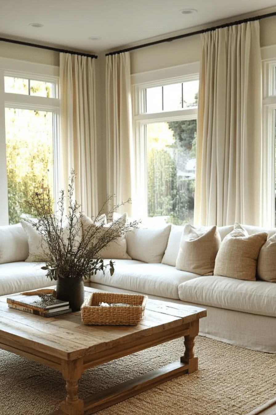 Soft Neutrals and Comfortable Furniture in Living Room