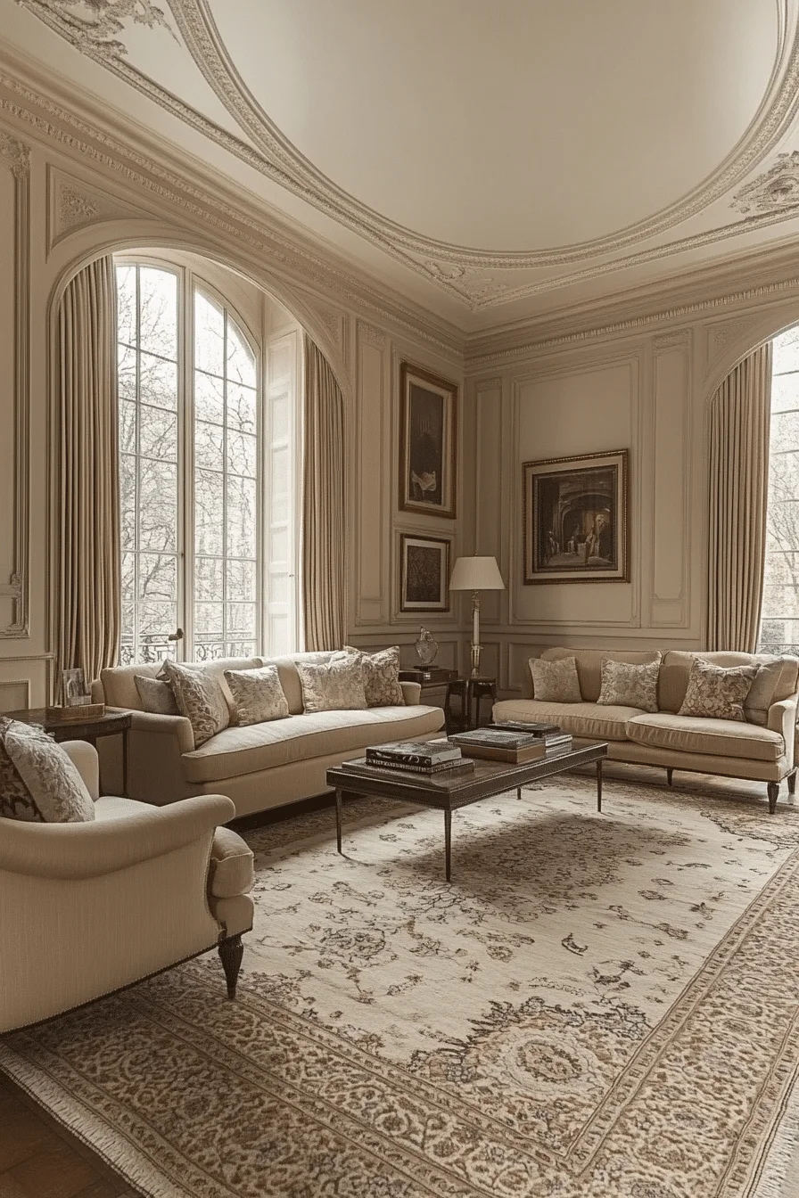 Soft Lighting and Comfortable Seating in Living Room