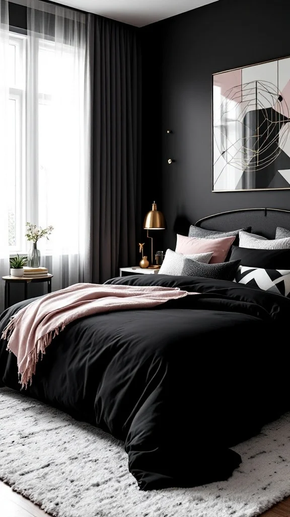 Monochrome Palette with Pink Accessories