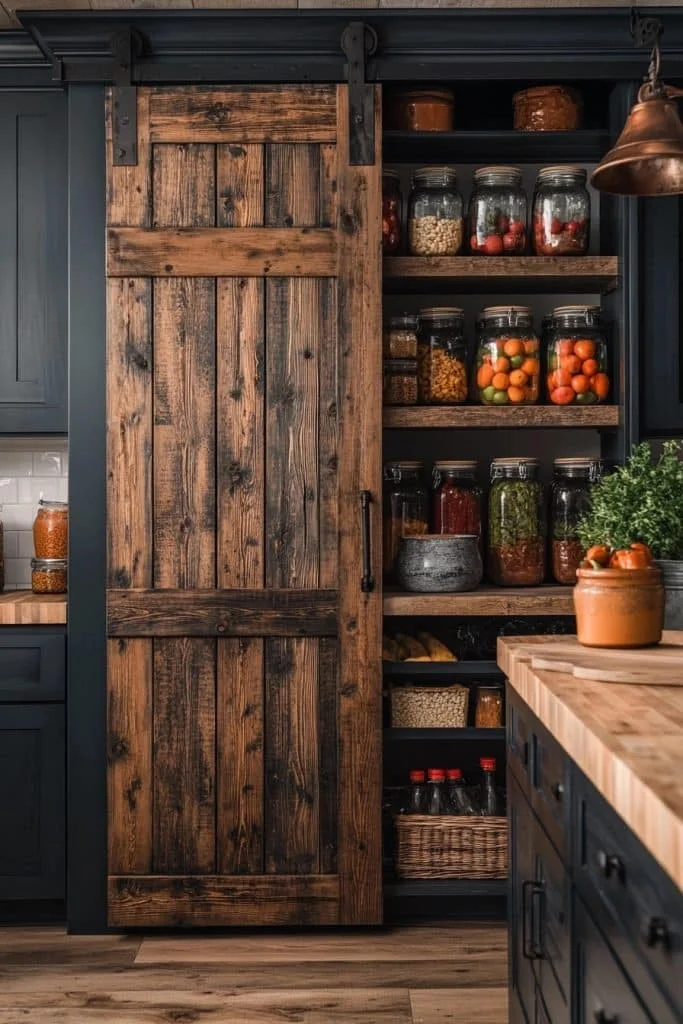Sliding Barn Doors for Pantry Access
