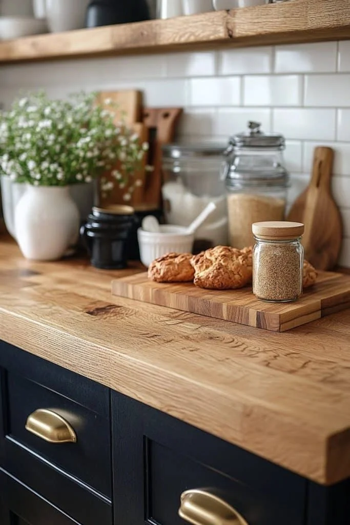 Butcher Block Countertops for Work and Warmth