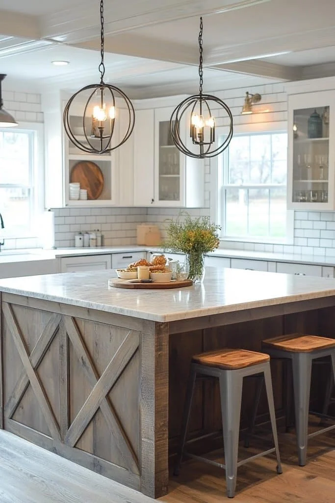 Oversized Kitchen Islands for Central Gathering