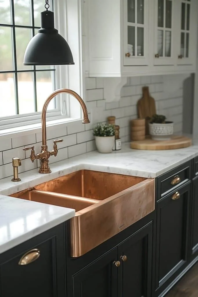 Copper Accents for Warmth and Sheen