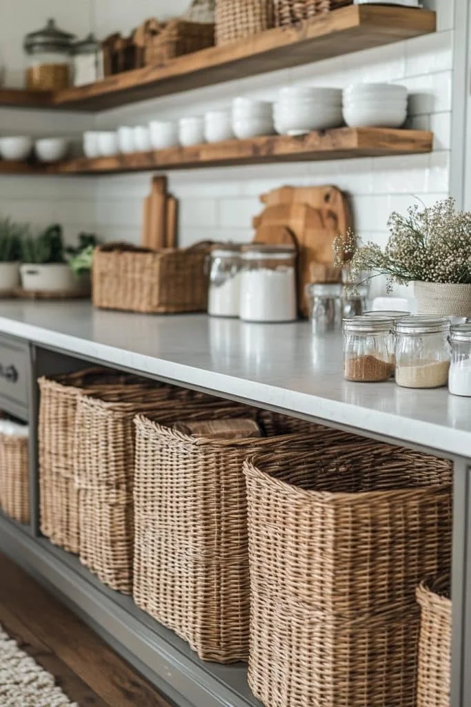 Wicker Baskets for Rustic Storage