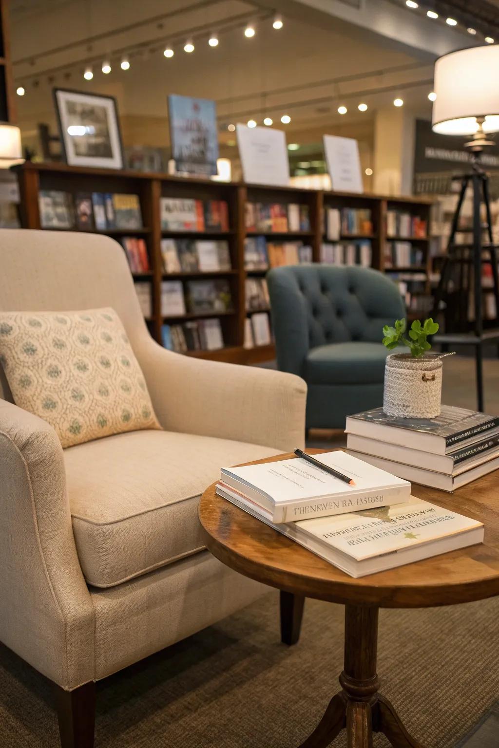 Comfortable seating encourages interaction.