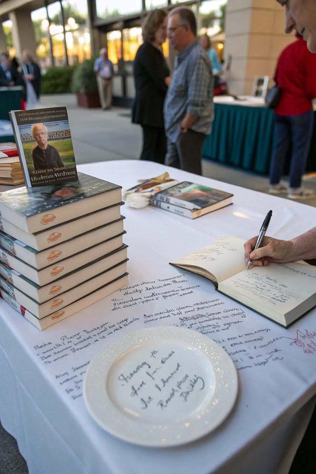 Handwritten notes engage visitors.