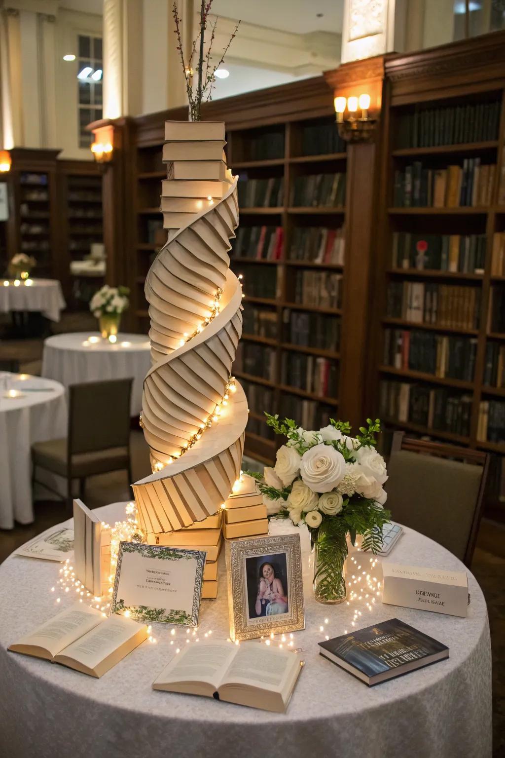 A unique centerpiece sparks interest.