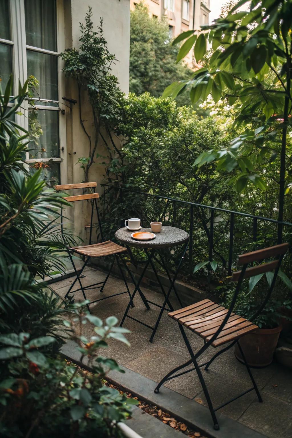 Foldable furniture offers convenience and adaptability.