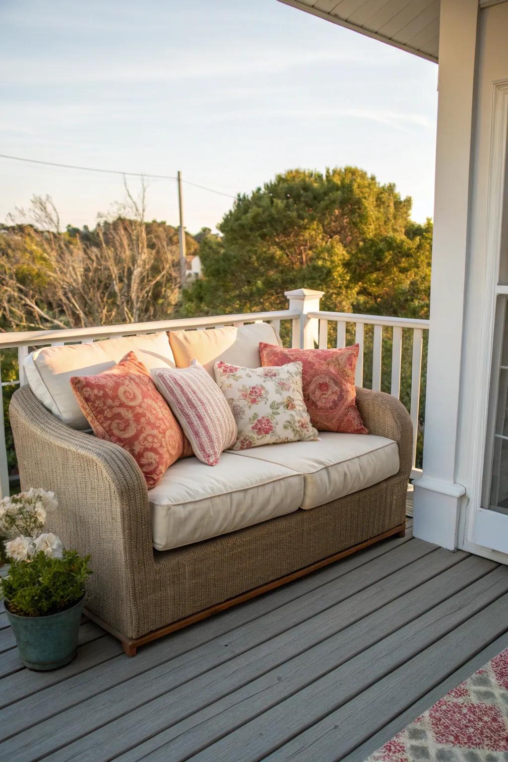 Loveseats offer cozy seating without taking up much room.