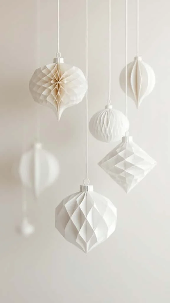 Minimalist Paper Ornaments