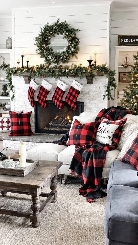 Buffalo Plaid Accents Throughout the Home