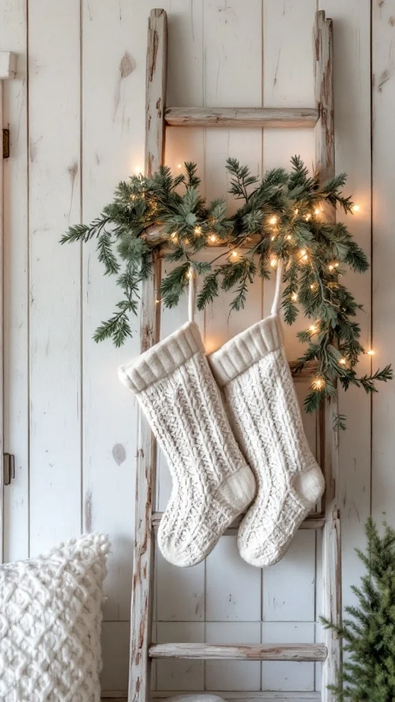 Displaying Decor on Antique Ladders
