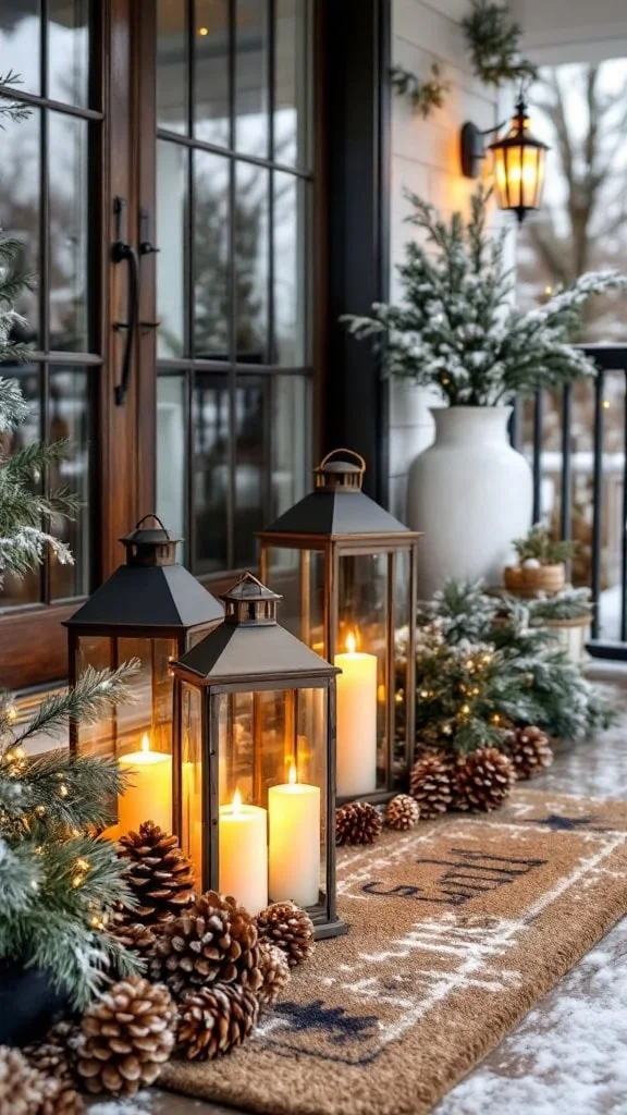 Lantern-Lit Entrances for Festive Welcome