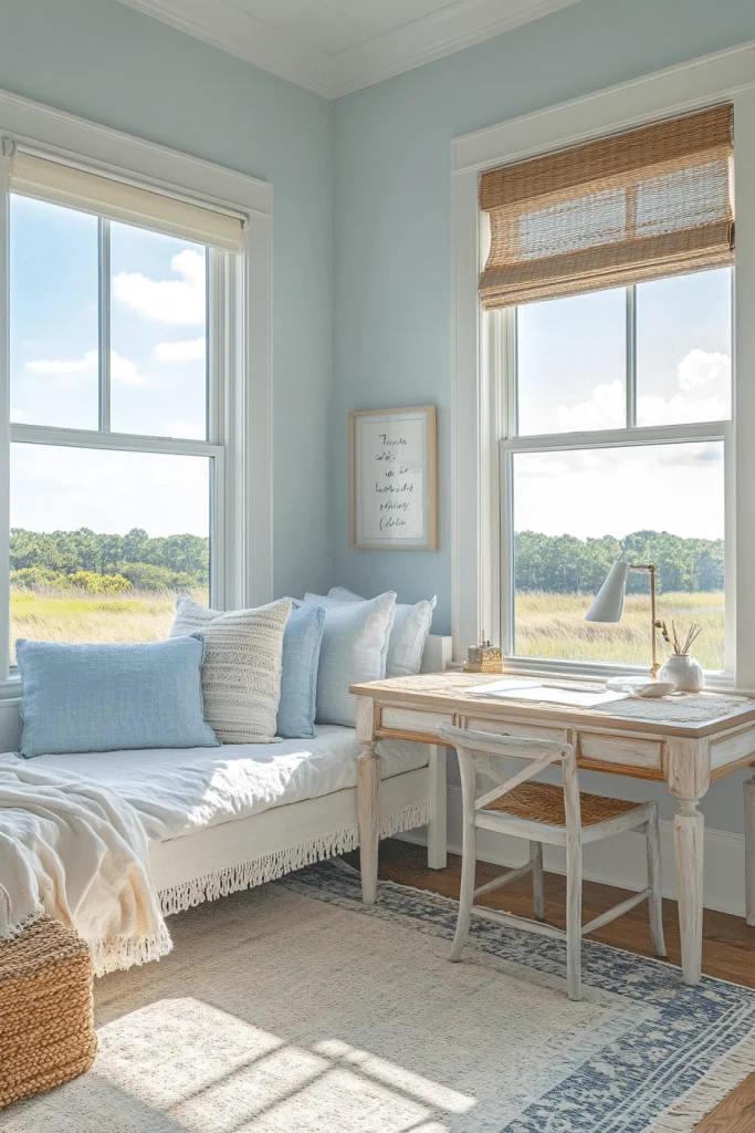 Breezy Coastal Office and Guest Room