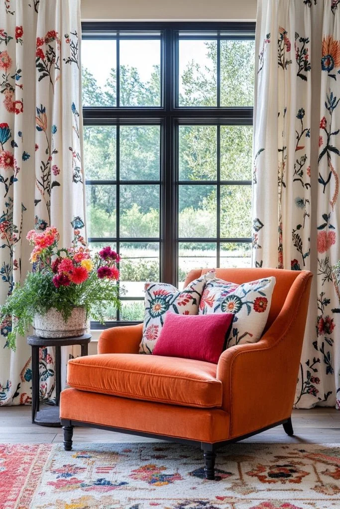 Elegant Suzani Embroidered Drapes