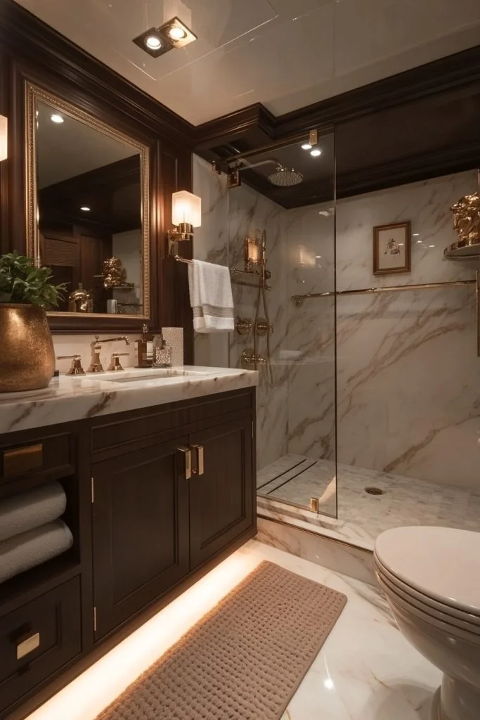 Luxurious Details for Small Bathrooms