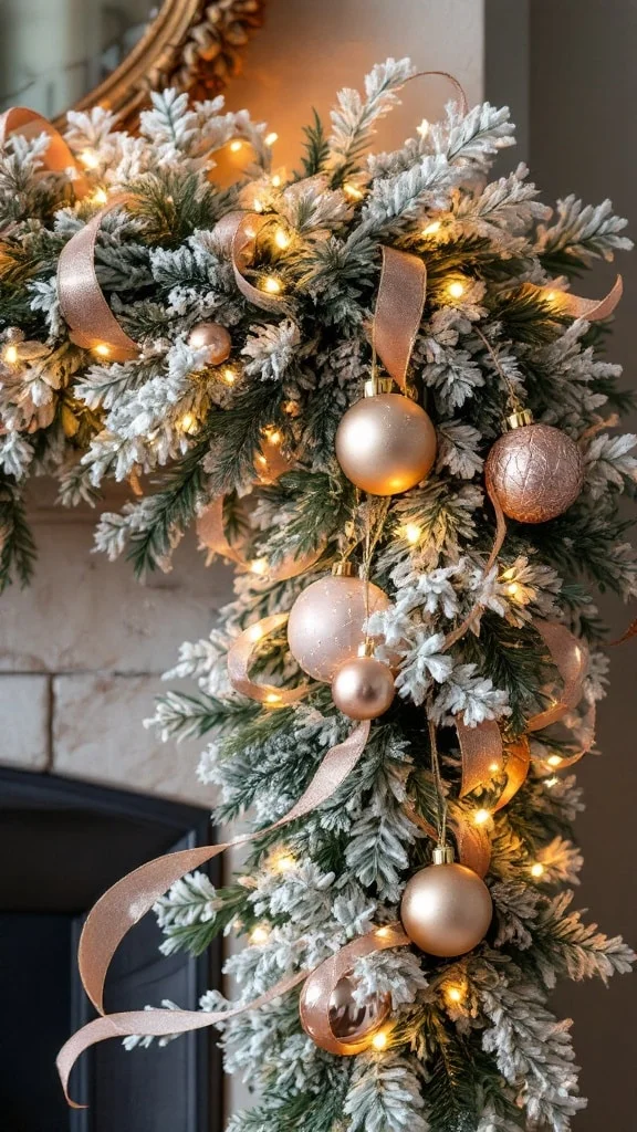 Frosted Rose Gold Garland
