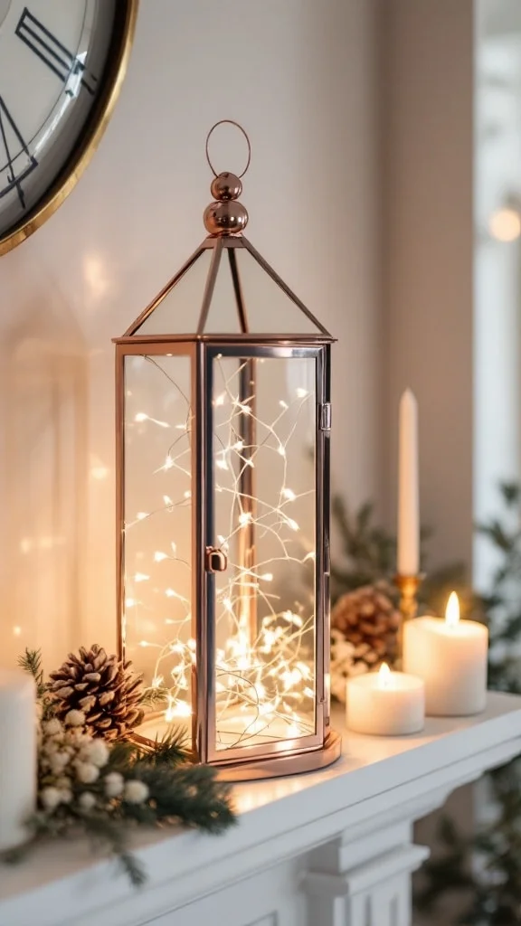 Modern Rose Gold Lanterns