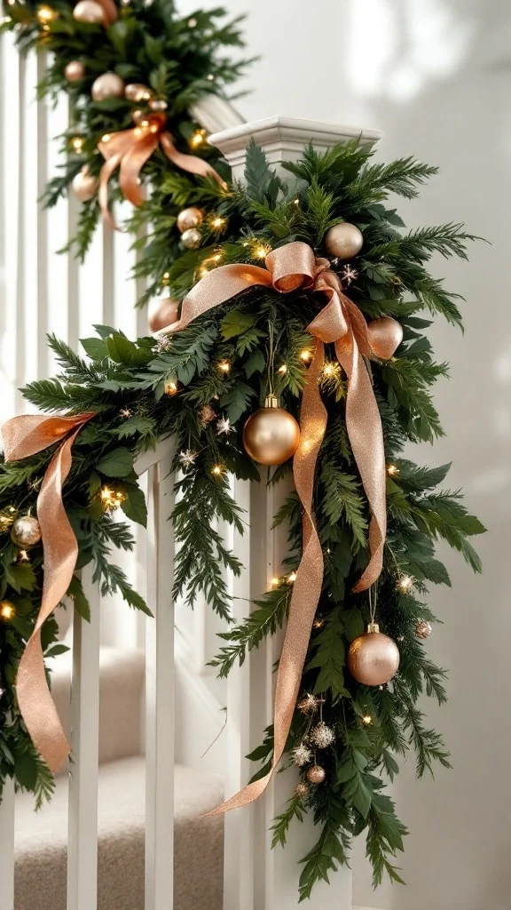 Rose Gold Staircase Garland