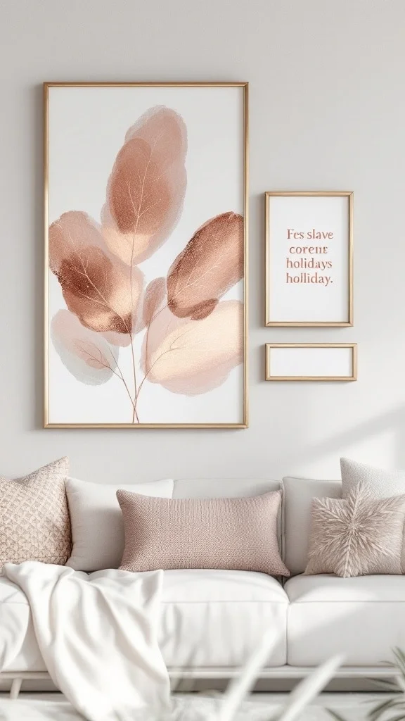 Elegant Rose Gold Wall Art