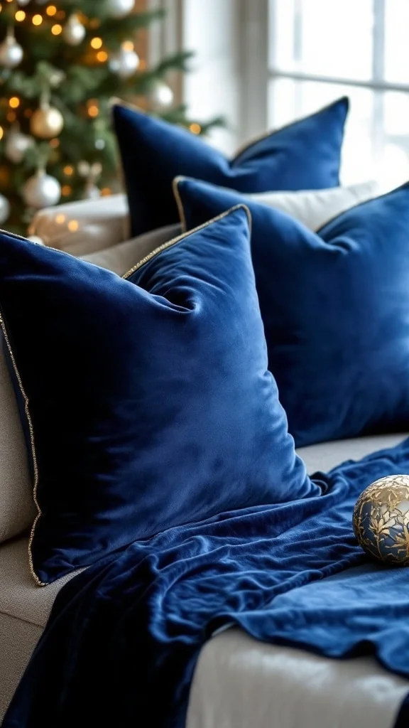 Blue Velvet Holiday Decor