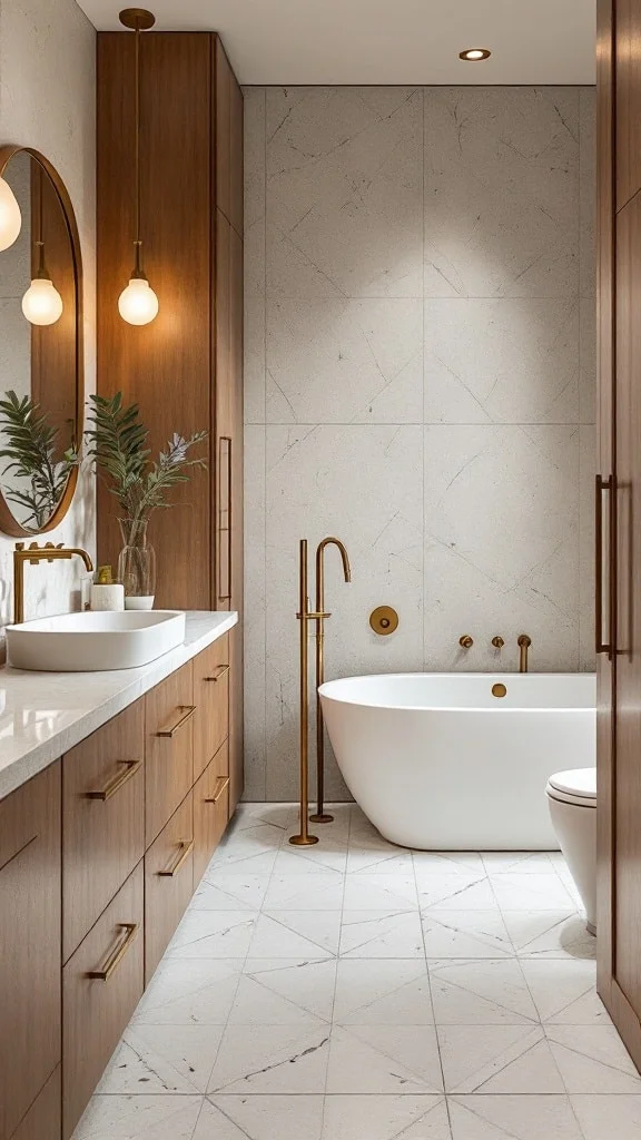 Mid-century modern bathroom