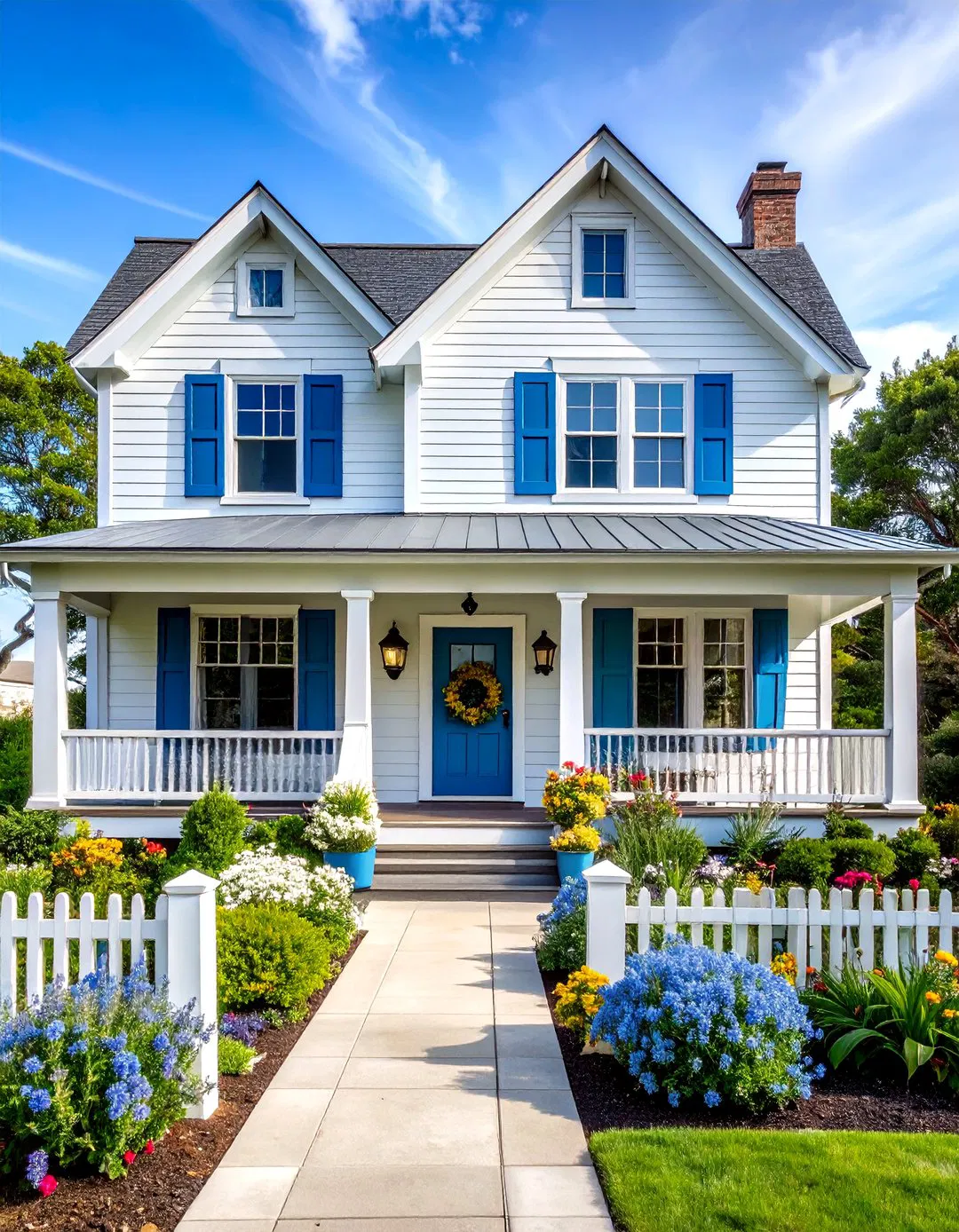 Coastal Shiplap Horizontal Styling - 24 White Siding House Designs