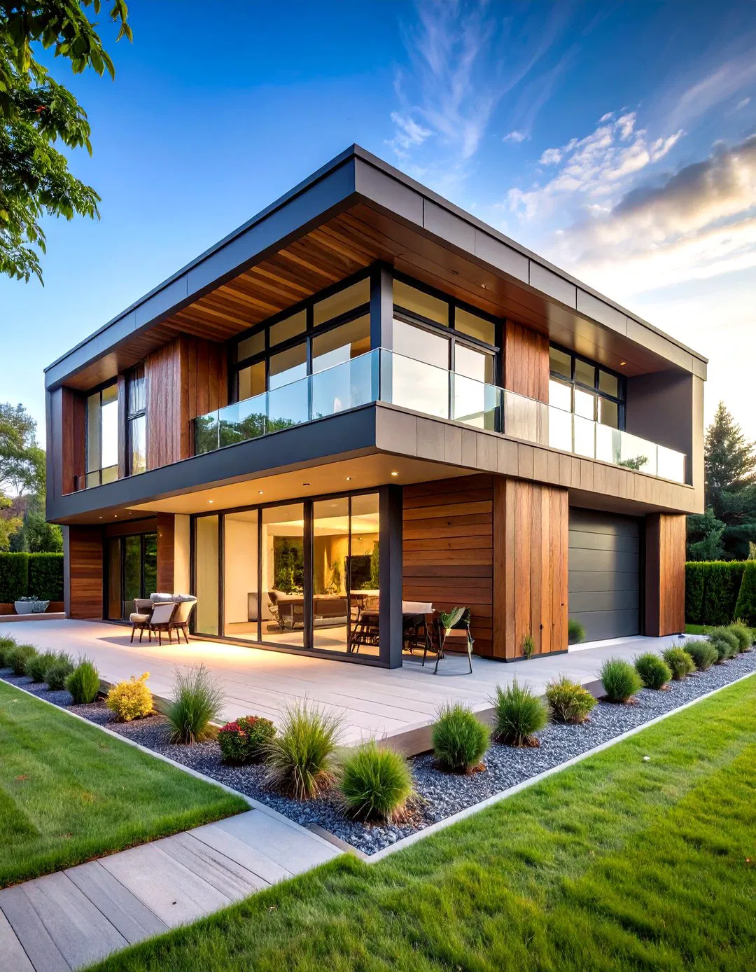 Contemporary Vertical Wood Look Fiber Cement - 24 White Siding House Designs