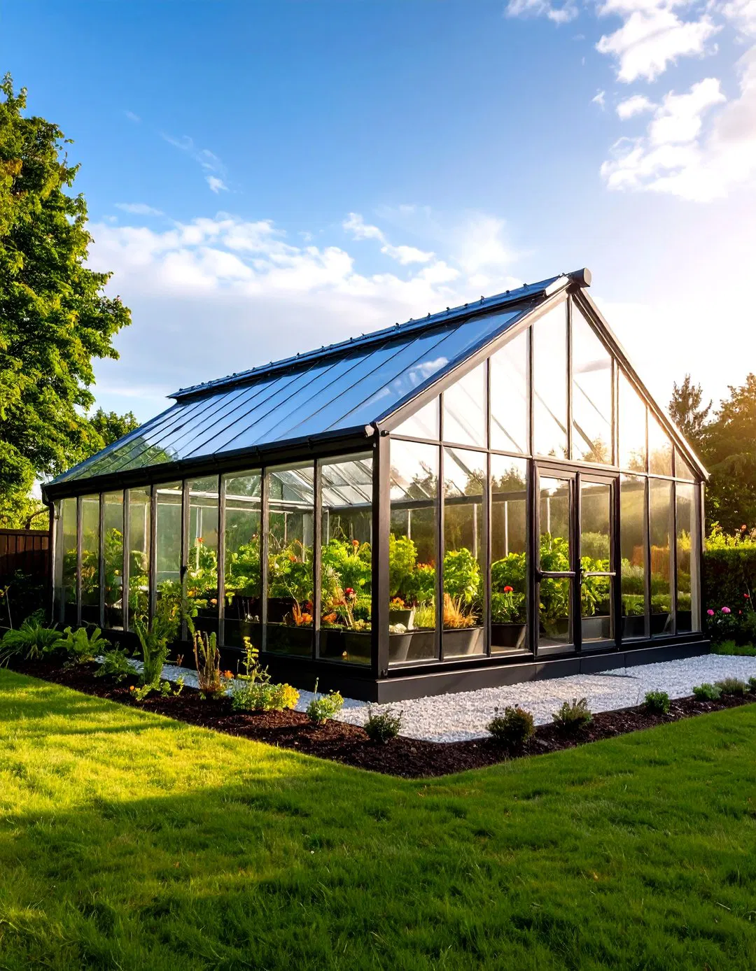 Integrated Greenhouse and Storage Combination