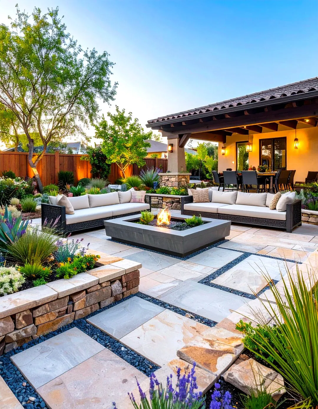 Hardscape Patio Garden - Xeriscape Ideas