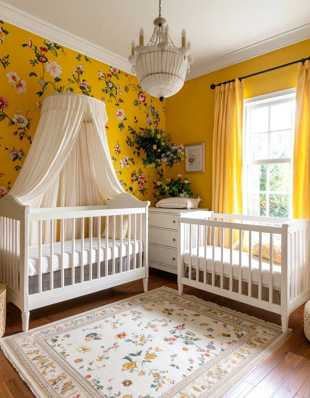 Vintage Yellow Floral Theme