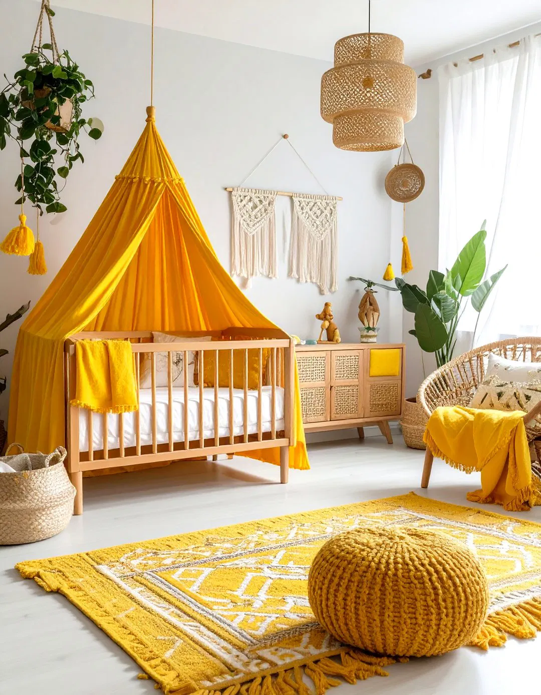 Bright Yellow Boho Chic Design